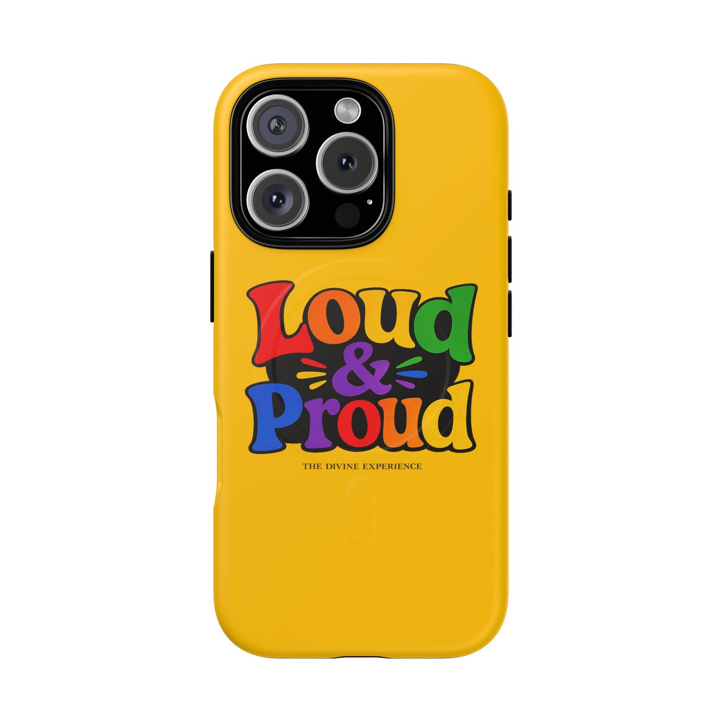 LOUD & PROUD LGBTQ Tough Magnetic Phone Case — Colorful Retro Pride Design