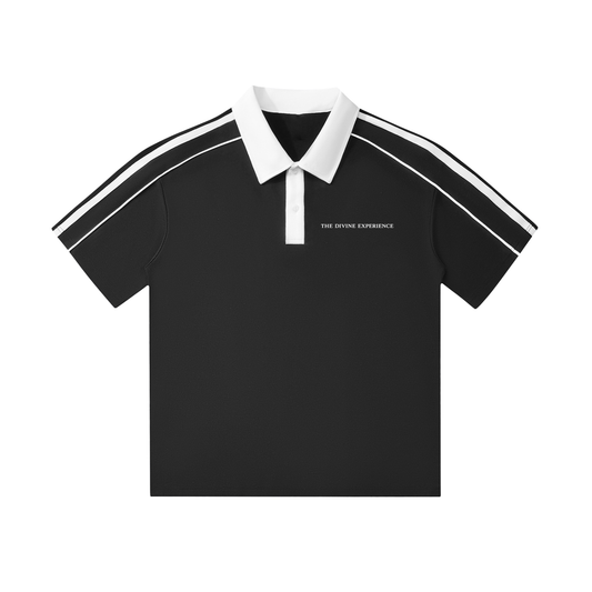 PROFESSIONAL POSER Contrast Collar Short-Sleeve Polo Shirt