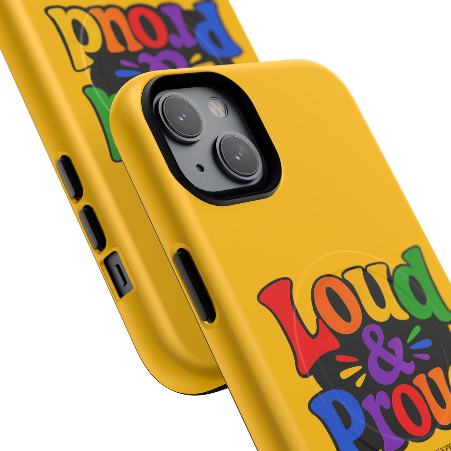LOUD & PROUD LGBTQ Tough Magnetic Phone Case — Colorful Retro Pride Design