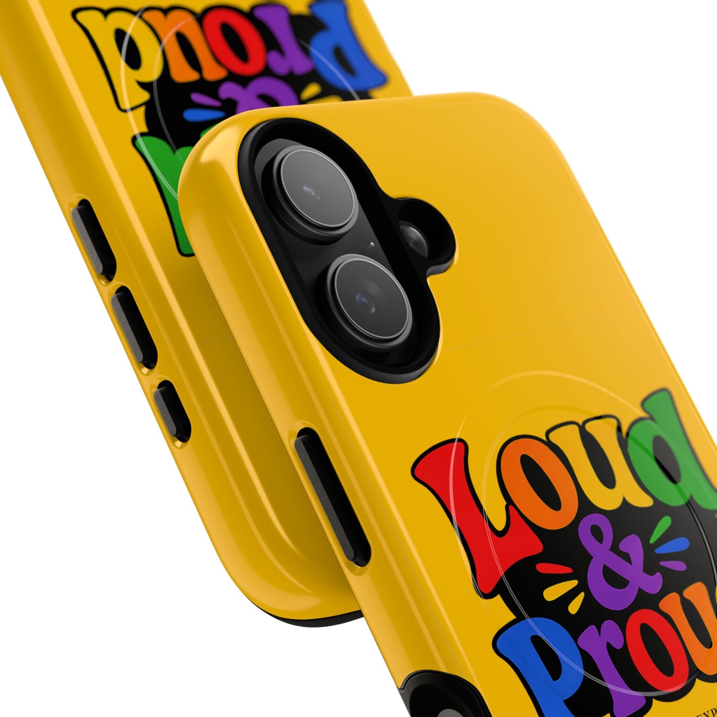LOUD & PROUD LGBTQ Tough Magnetic Phone Case — Colorful Retro Pride Design