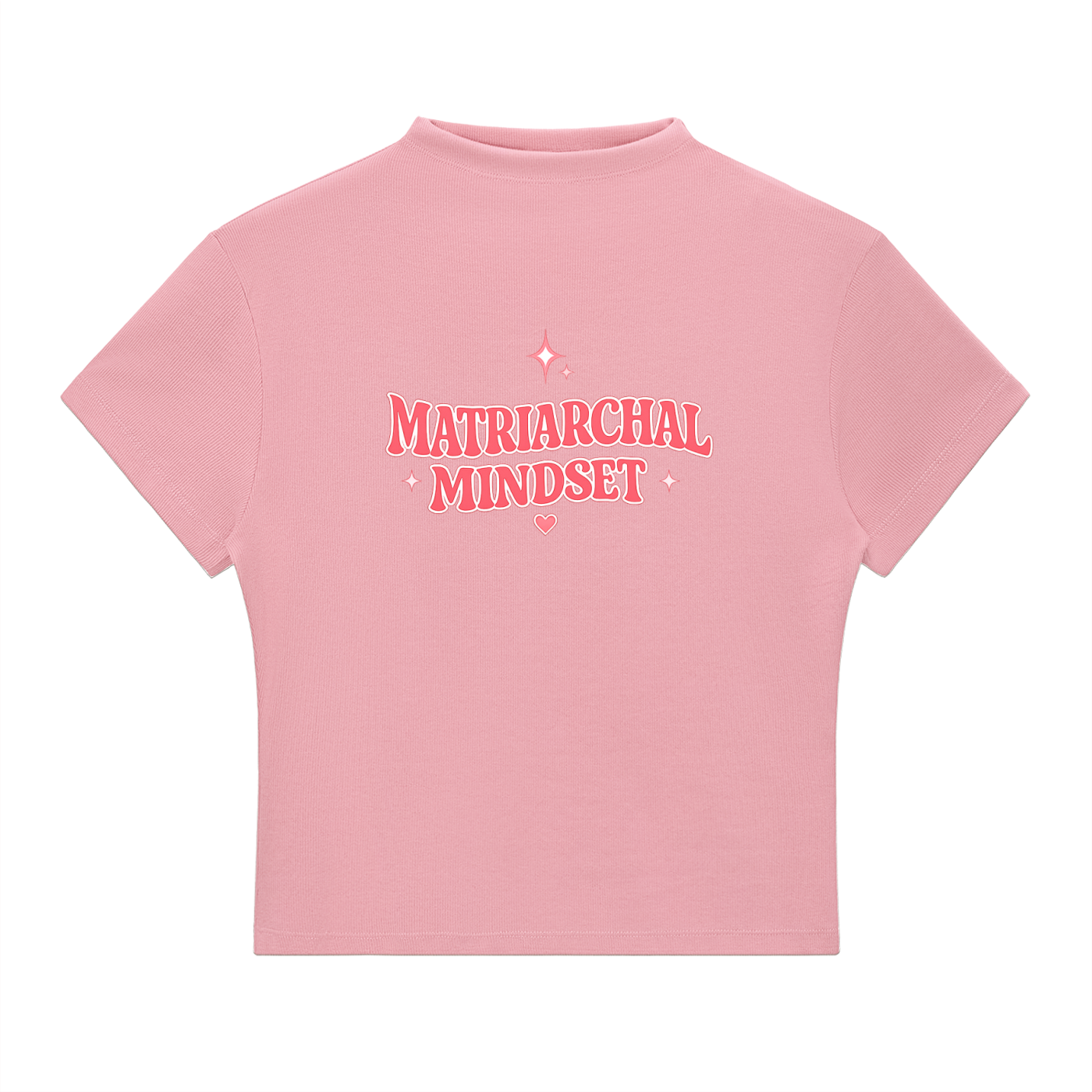 MATRIARCHAL MINDSET Essential Slim Fit Mock Neck T-Shirt