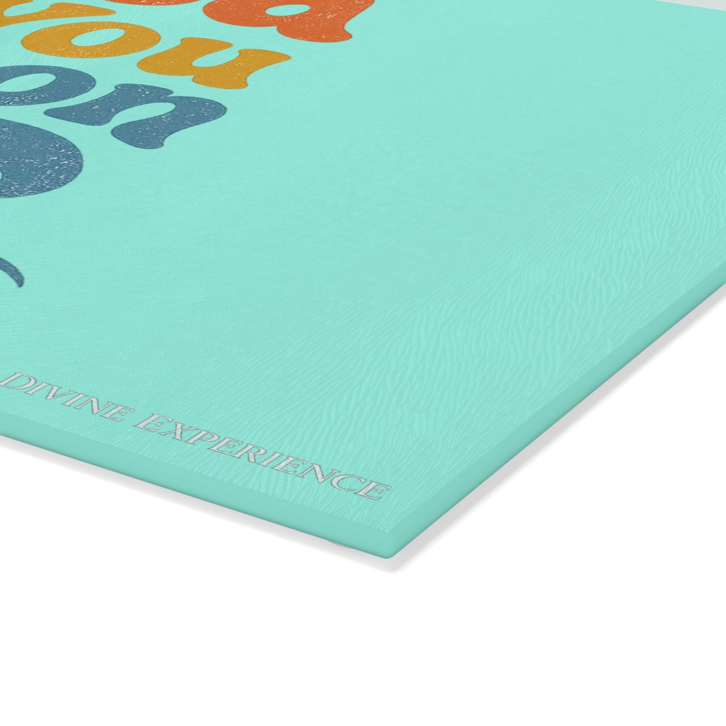 SEA YOU SOON Glass Cutting Board – Retro Beach Wave Kitchen Decor