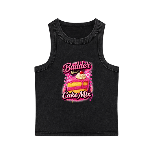 CAKE MIX Snow Washed Tank Top