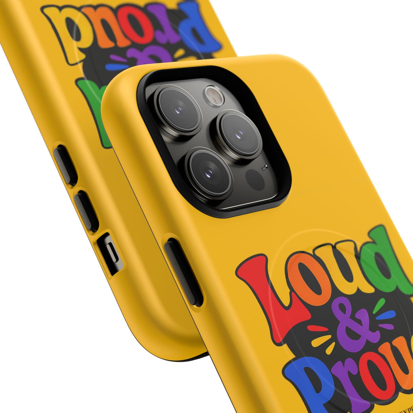 LOUD & PROUD LGBTQ Tough Magnetic Phone Case — Colorful Retro Pride Design