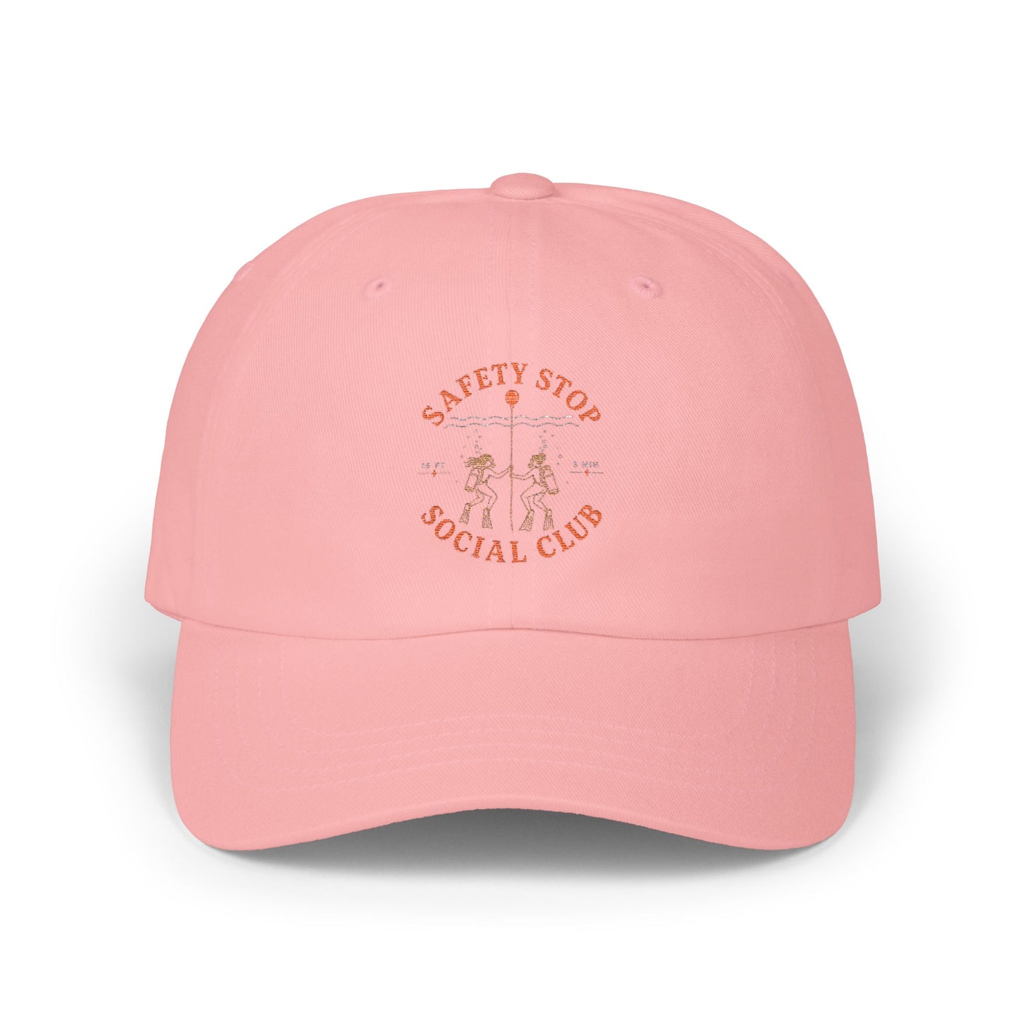 SAFETY STOP SOCIAL CLUB Scuba Cap – Vintage Motorcycle Club Embroidered Hat