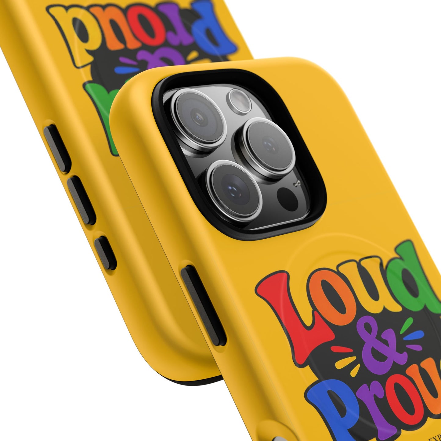 LOUD & PROUD LGBTQ Tough Magnetic Phone Case — Colorful Retro Pride Design
