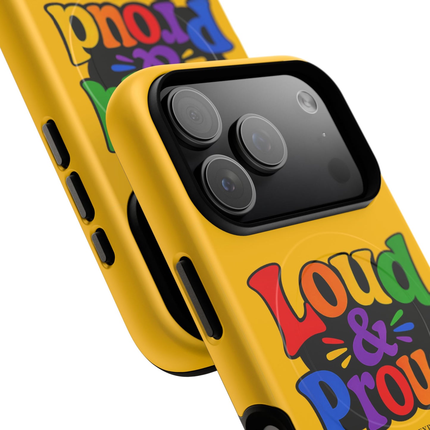 LOUD & PROUD LGBTQ Tough Magnetic Phone Case — Colorful Retro Pride Design