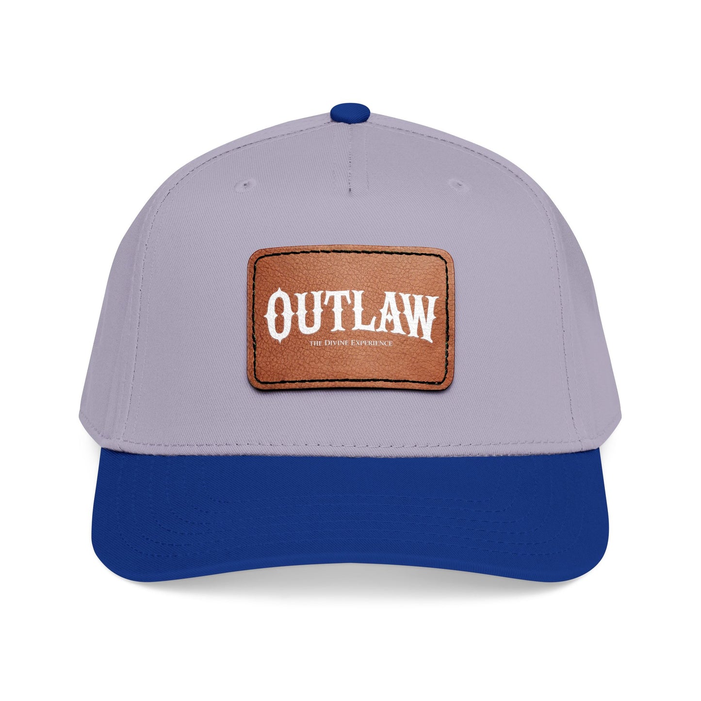 OUTLAW Leather Patch Baseball Cap — Retro Western Mid-Profile Hat