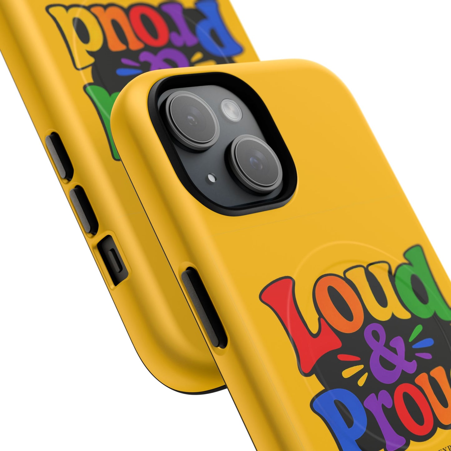 LOUD & PROUD LGBTQ Tough Magnetic Phone Case — Colorful Retro Pride Design