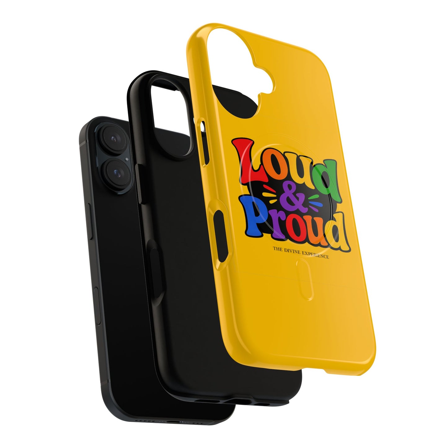 LOUD & PROUD LGBTQ Tough Magnetic Phone Case — Colorful Retro Pride Design