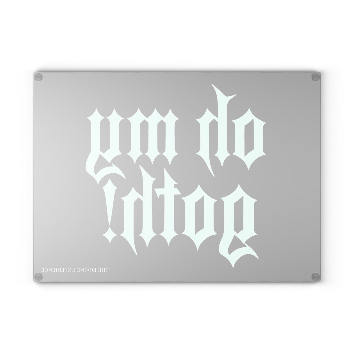 OH MY GOTH! Glass Cutting Board — Gothic Kitchen Décor, Dark Aesthetic Countertop Protector