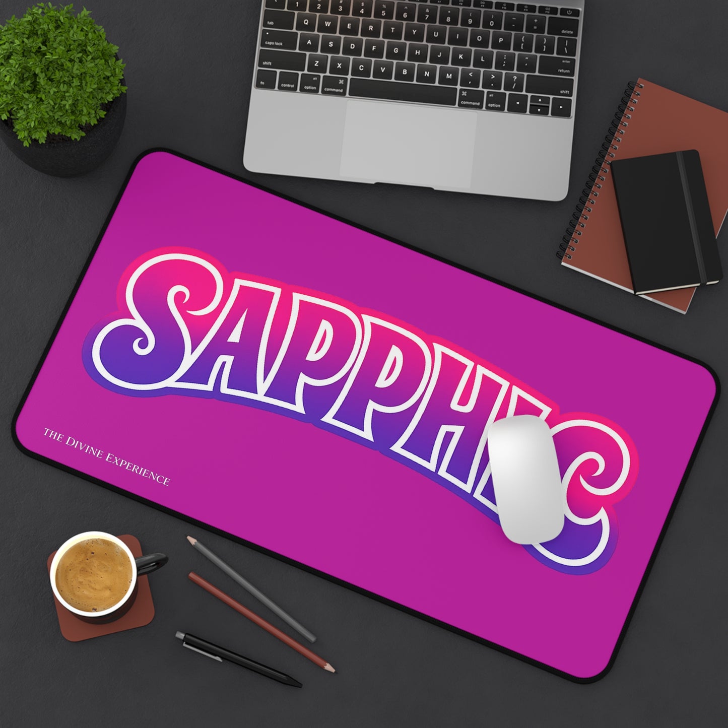 SAPPHIC Desk Mat — Pink & Purple Pride Keyboard Pad