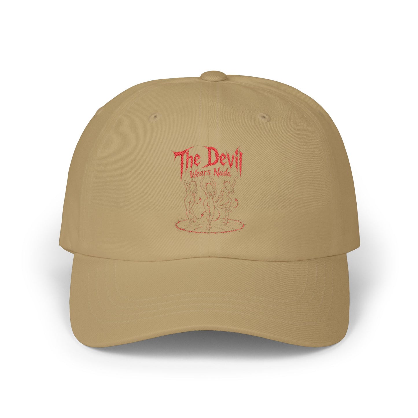 THE DEVIL WEARS NADA Dad Cap — Embroidered Retro Graphic Hat