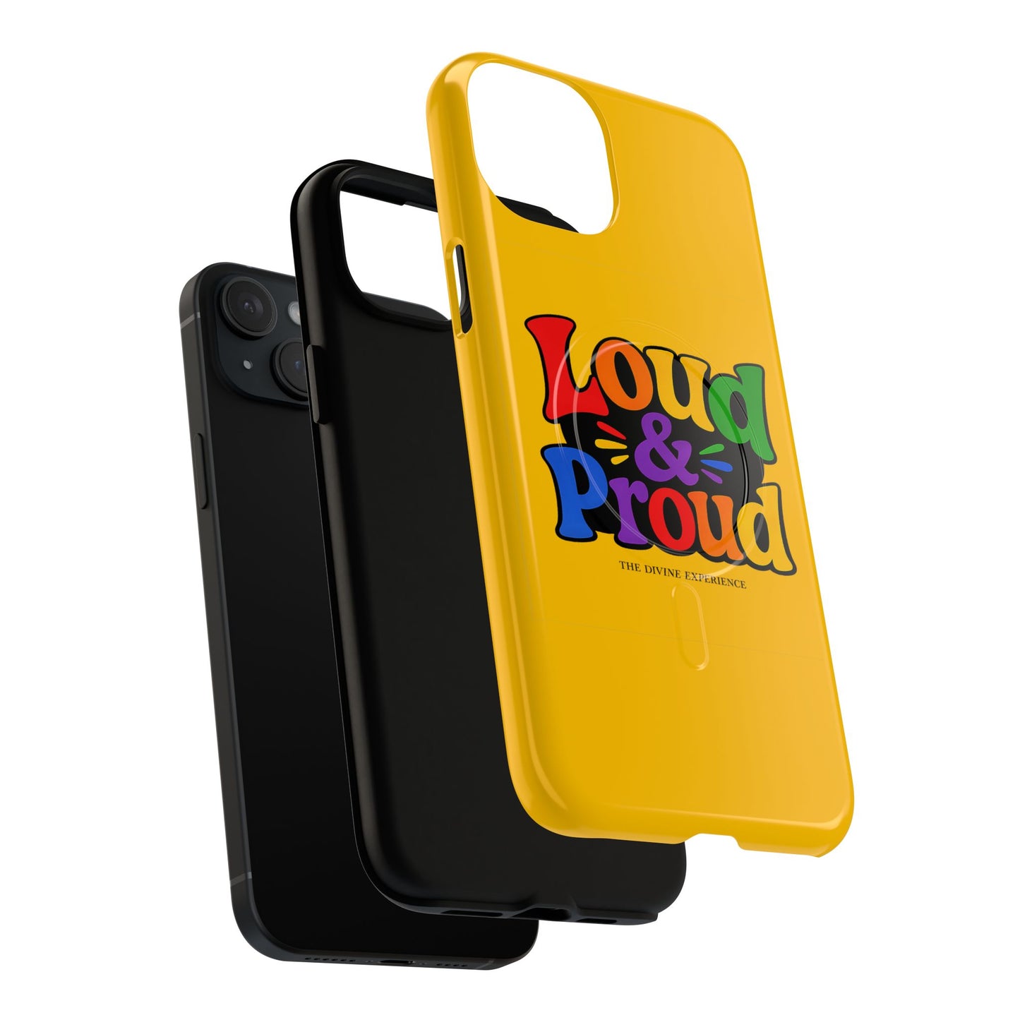 LOUD & PROUD LGBTQ Tough Magnetic Phone Case — Colorful Retro Pride Design