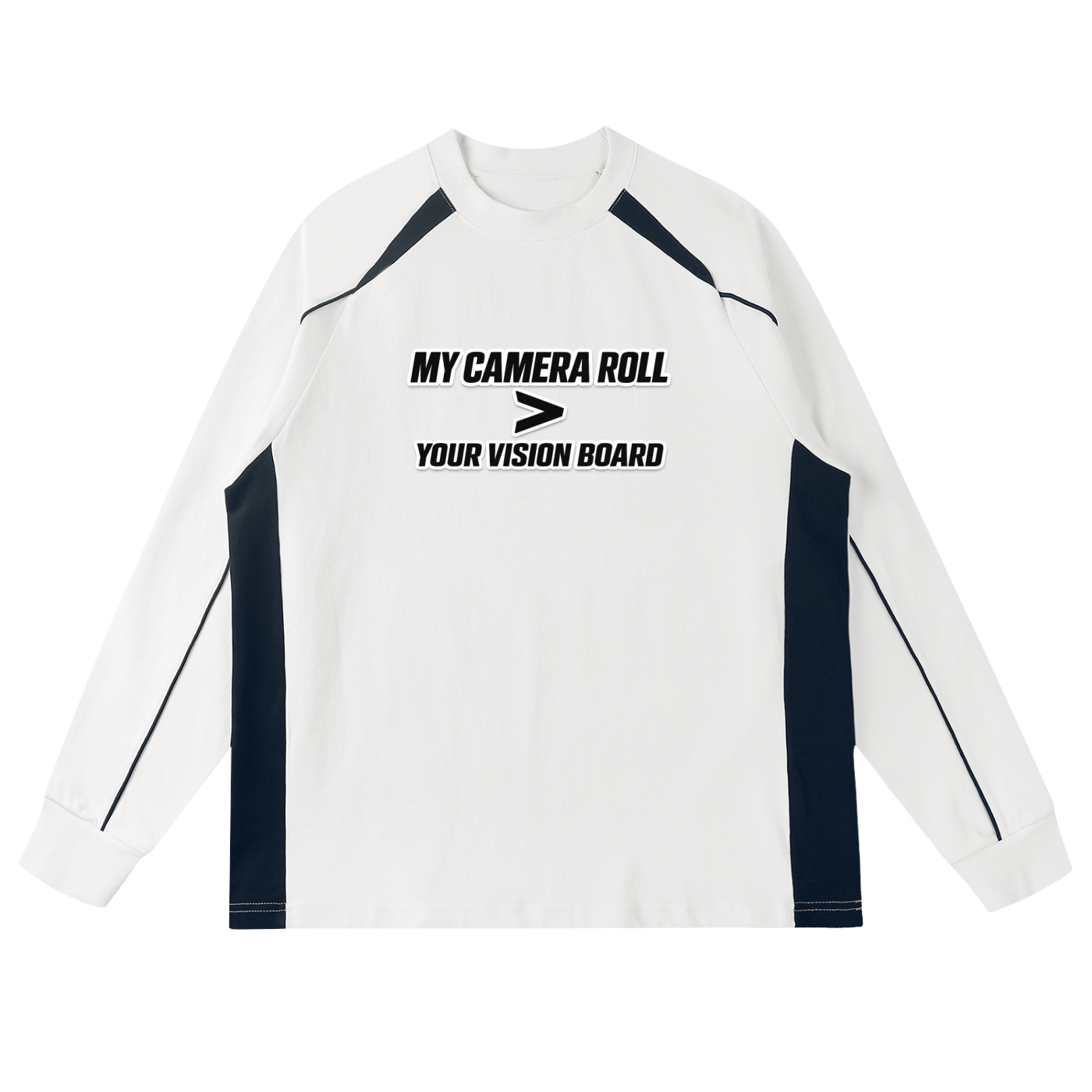 VISION BOARD Contrast Panel Raglan Sweatshirt