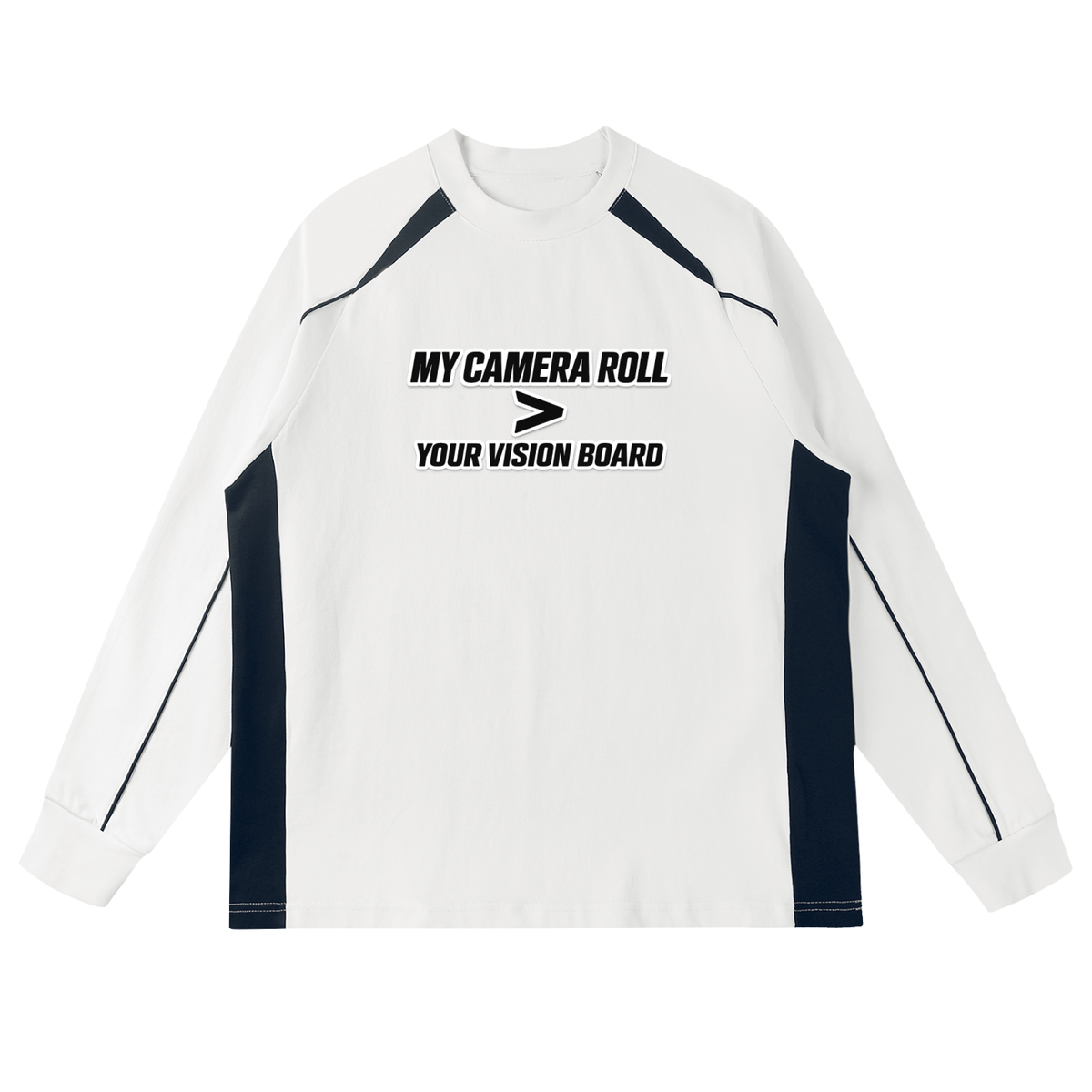 VISION BOARD Contrast Panel Raglan Sweatshirt