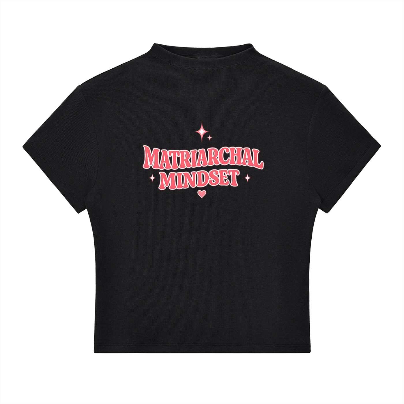 MATRIARCHAL MINDSET Essential Slim Fit Mock Neck T-Shirt