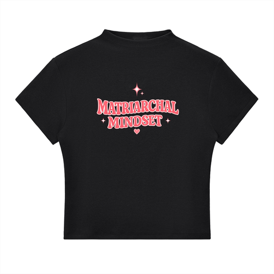 MATRIARCHAL MINDSET Essential Slim Fit Mock Neck T-Shirt