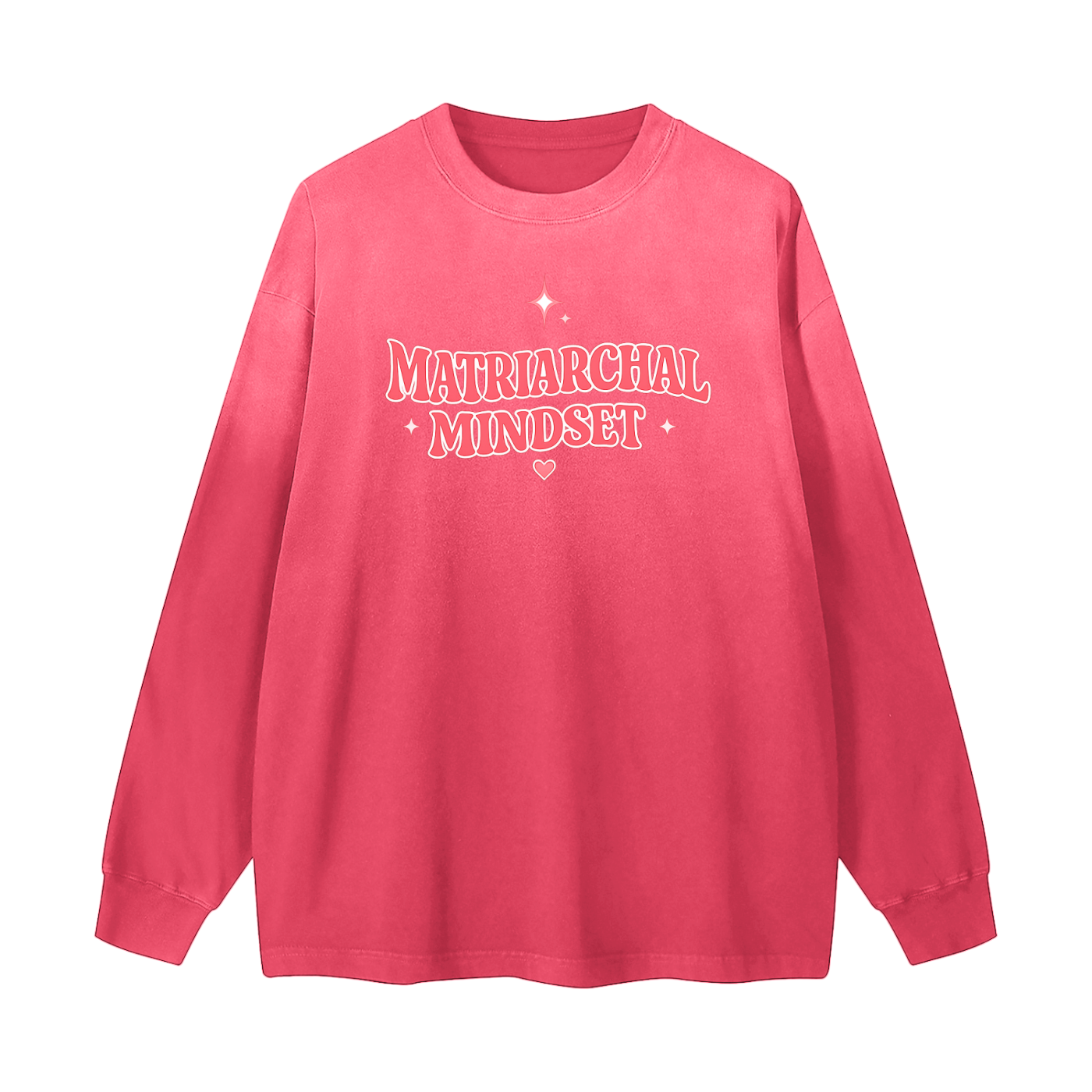 MATRIARCHAL MINDSET Gradient Washed Long Sleeve T-Shirt