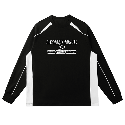 VISION BOARD Contrast Panel Raglan Sweatshirt