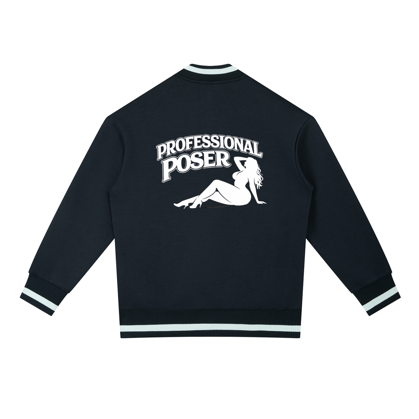 Contrast Piping Zip Bomber Jacket