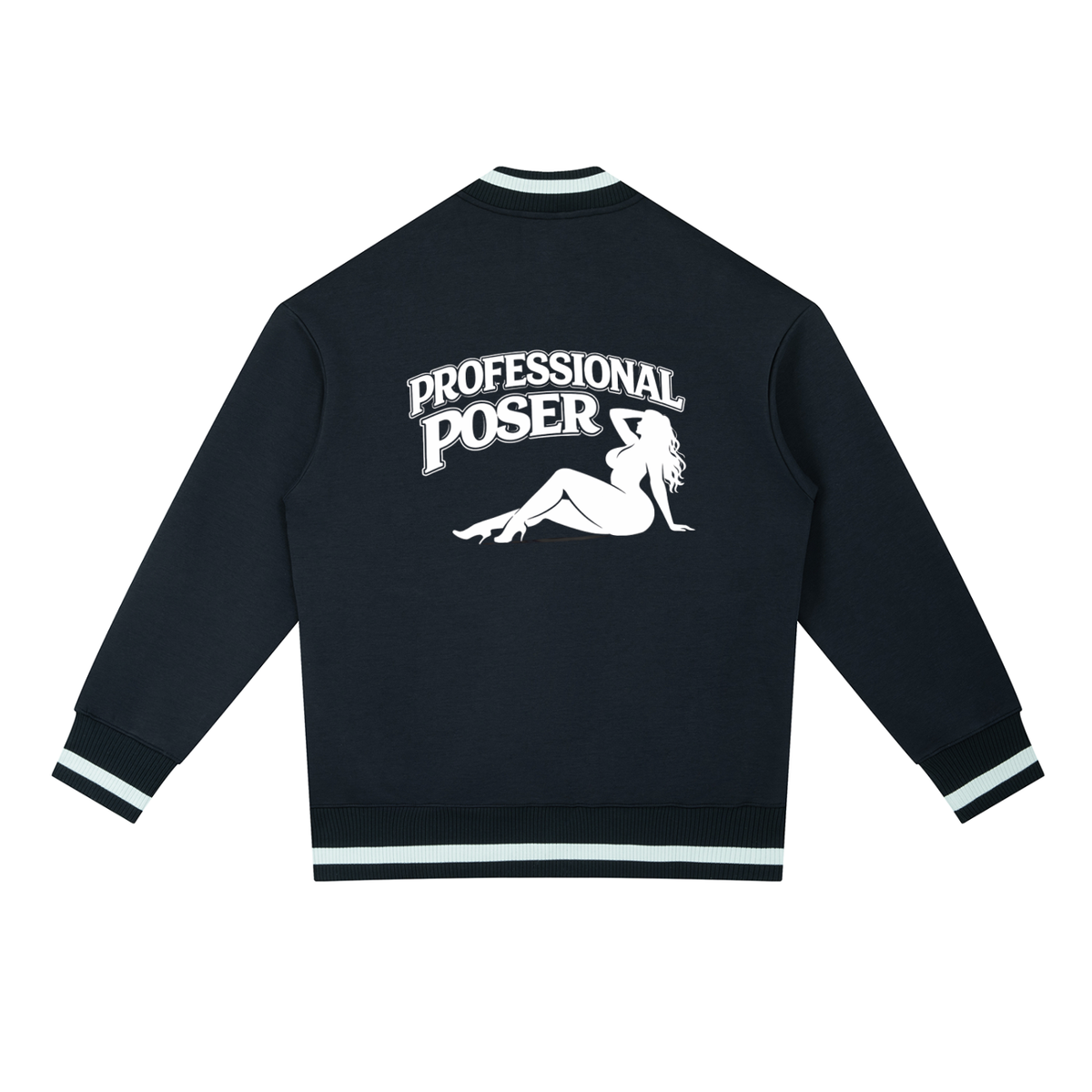 Contrast Piping Zip Bomber Jacket