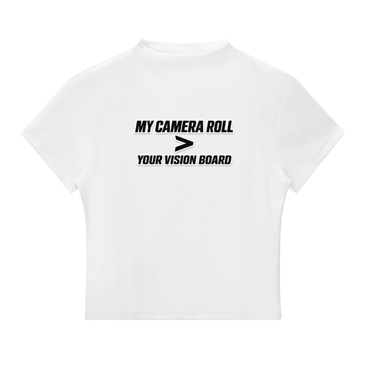VISION BOARD Essential Slim Fit Mock Neck T-Shirt