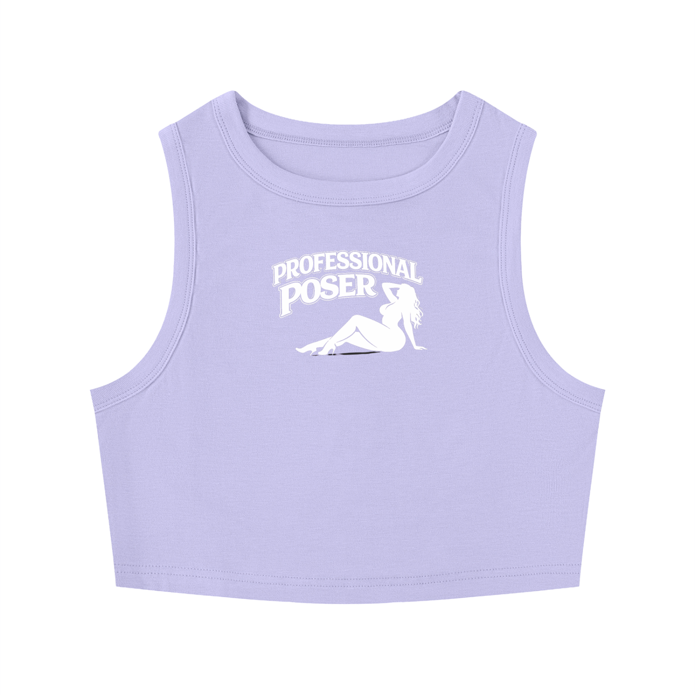 PROFESSIONAL POSER Women's Tight Crewneck Crop Tank Top