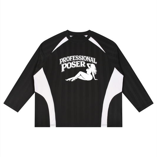 PROFESSIONAL POSER Unisex Color Block Jacquard Soccer Jersey
