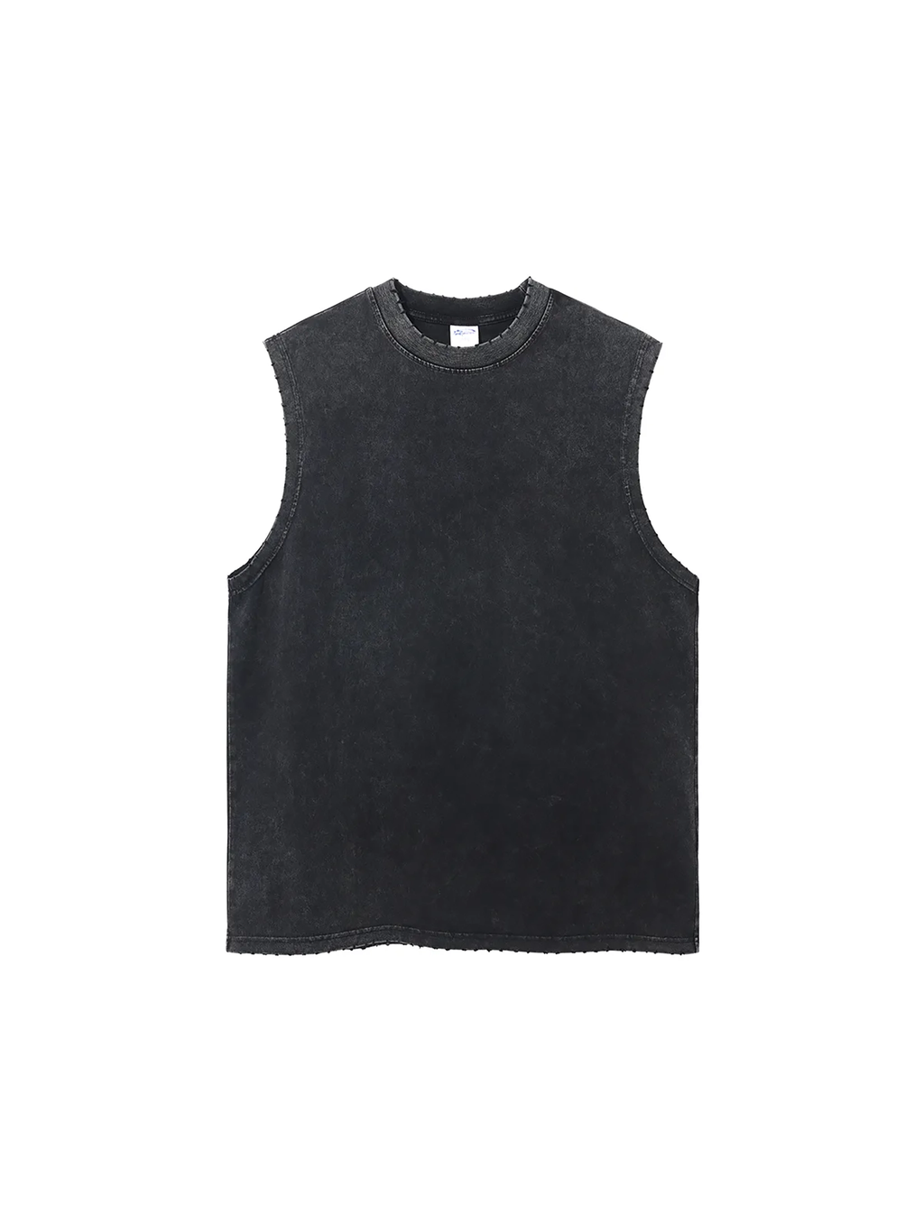 PROFESSIONAL POSER Snow Washed Frayed Hem Tank Top