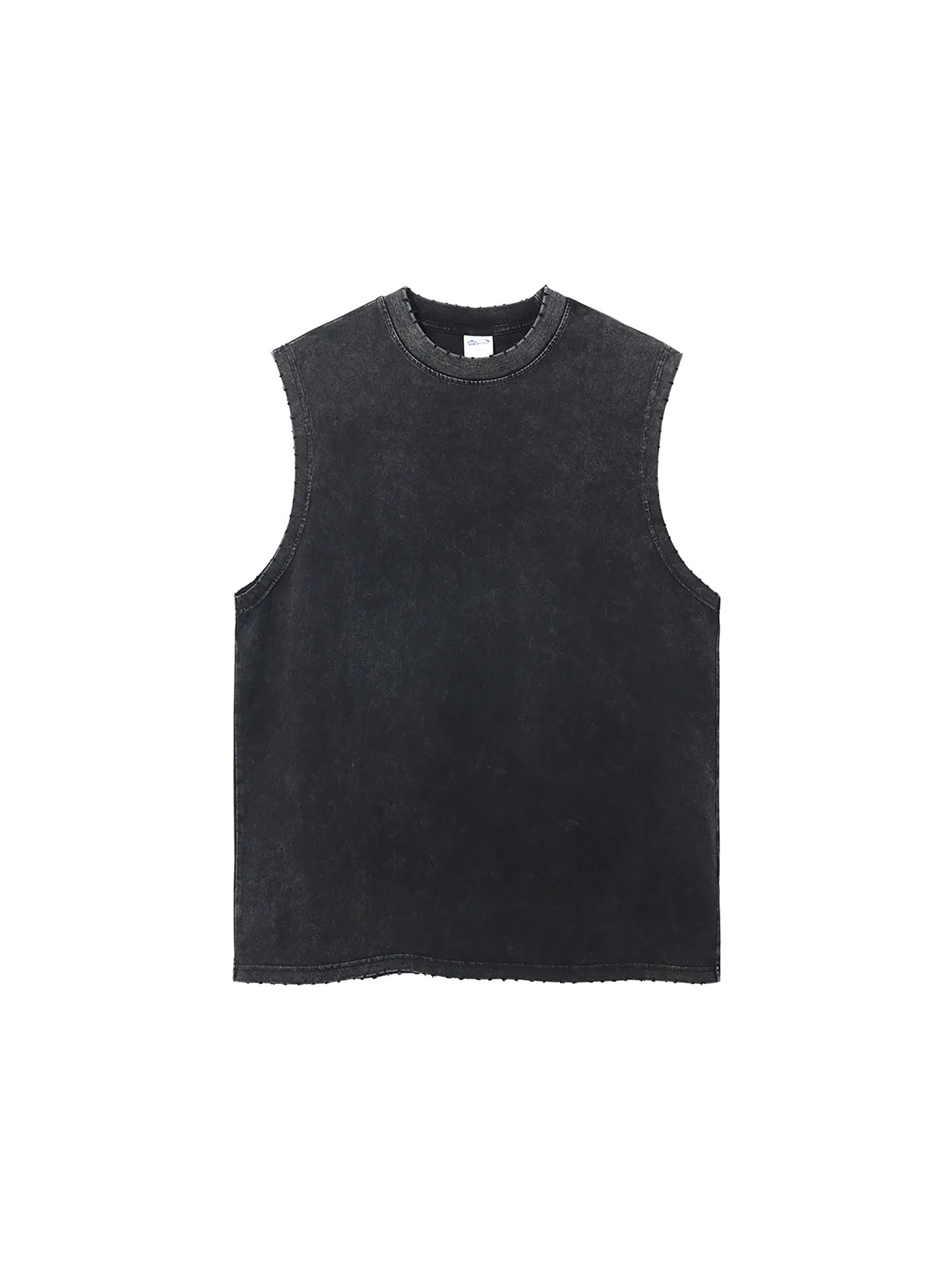 PROFESSIONAL POSER Snow Washed Frayed Hem Tank Top