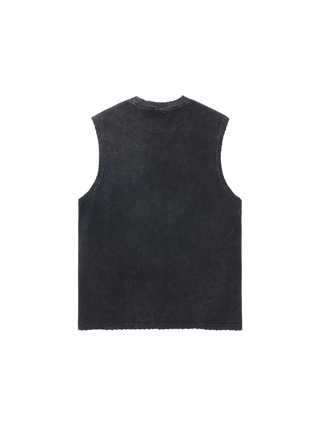 PROFESSIONAL POSER Snow Washed Frayed Hem Tank Top