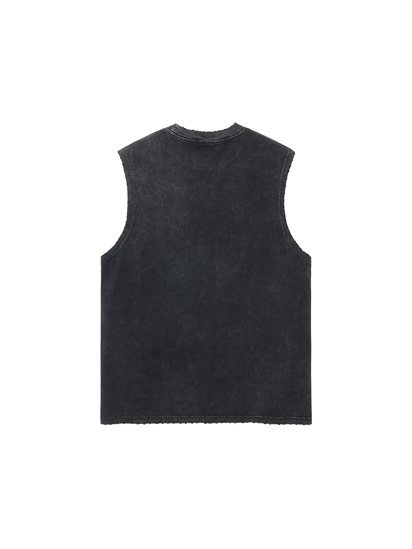 PROFESSIONAL POSER Snow Washed Frayed Hem Tank Top