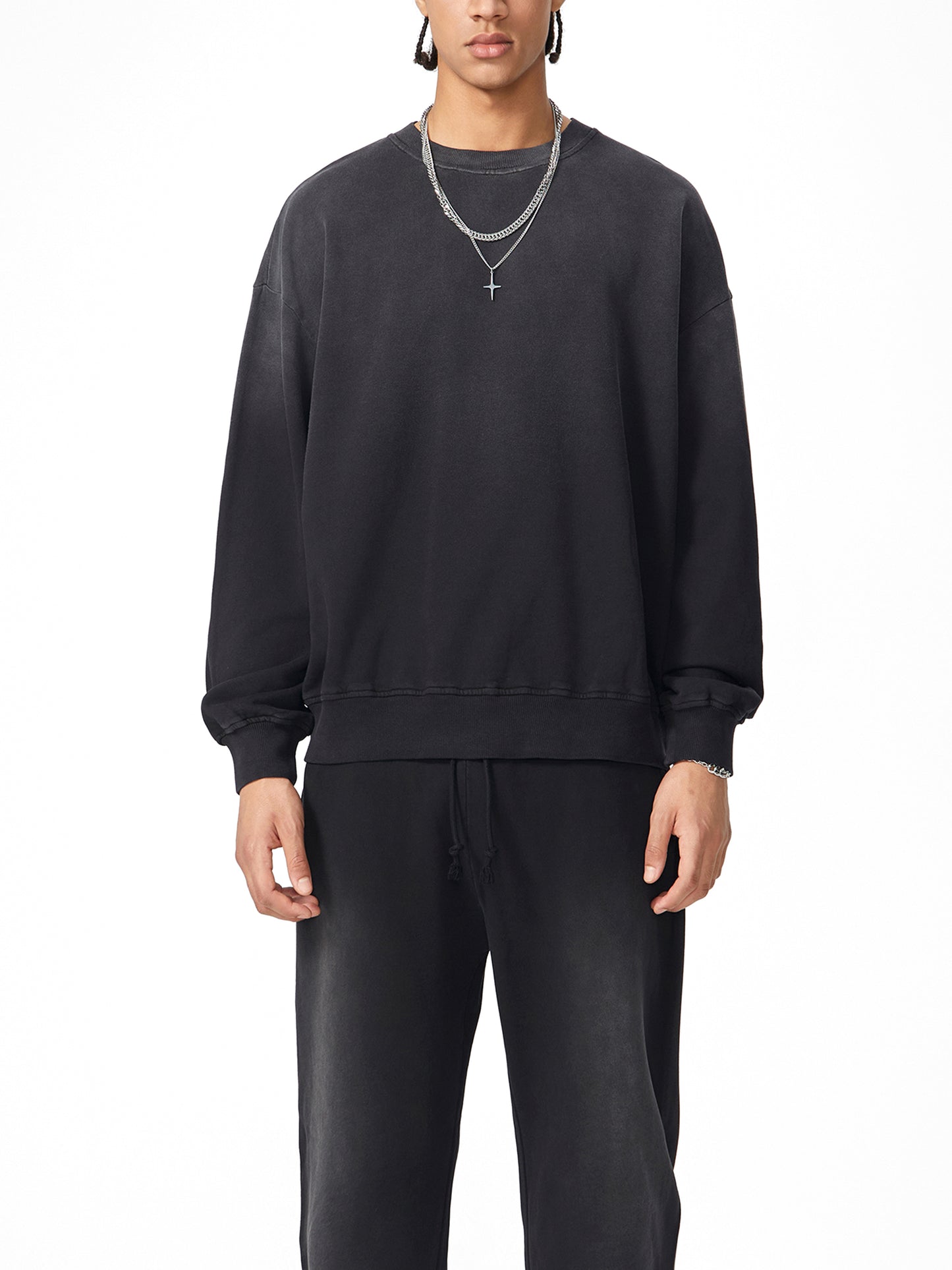 100% THAT SWITCH Sunfade Drop-Shoulder Cotton Sweatshirt