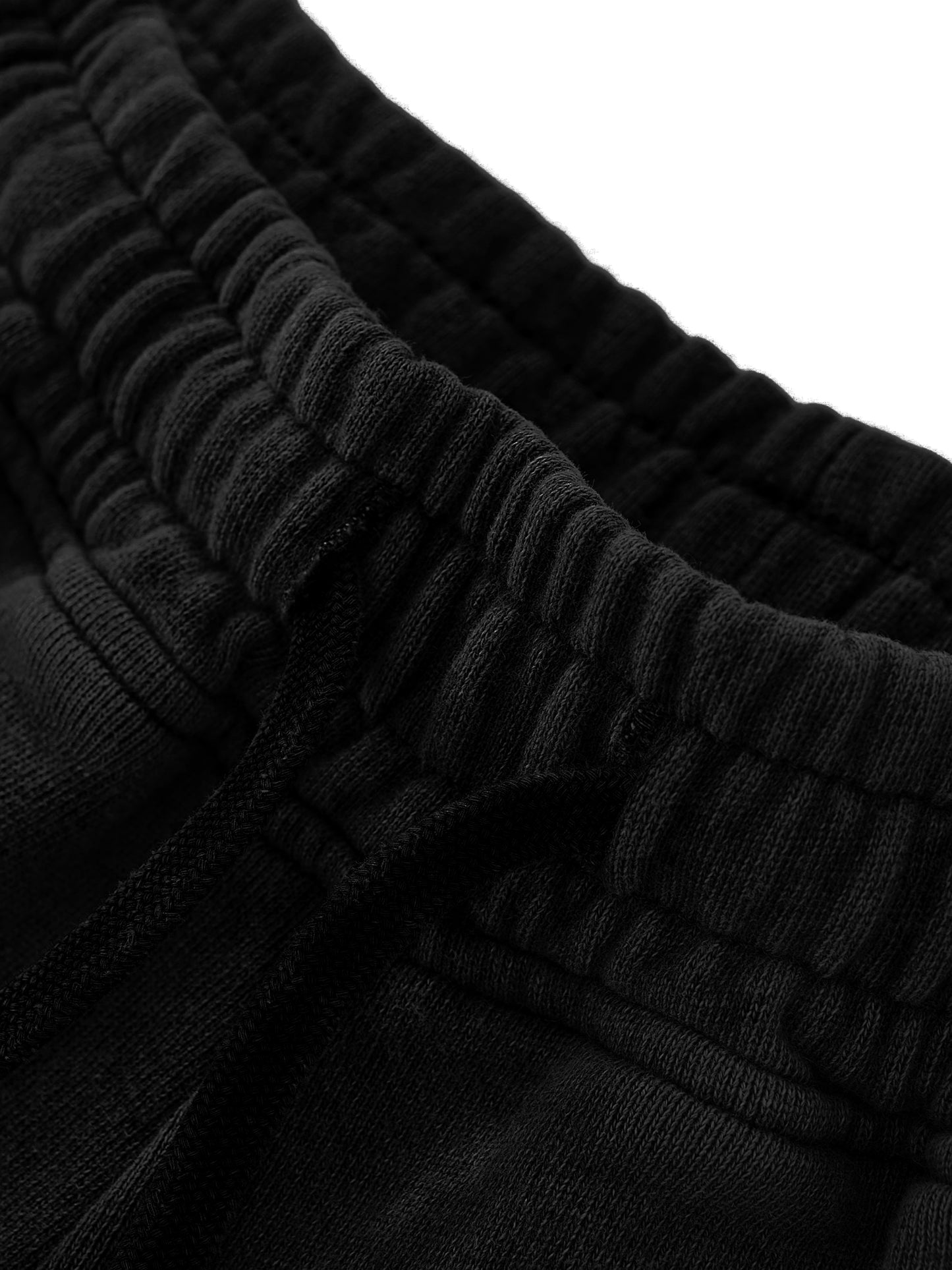 INTRUSIVE THOT Snow Washed Raw Edge Drawstring Shorts