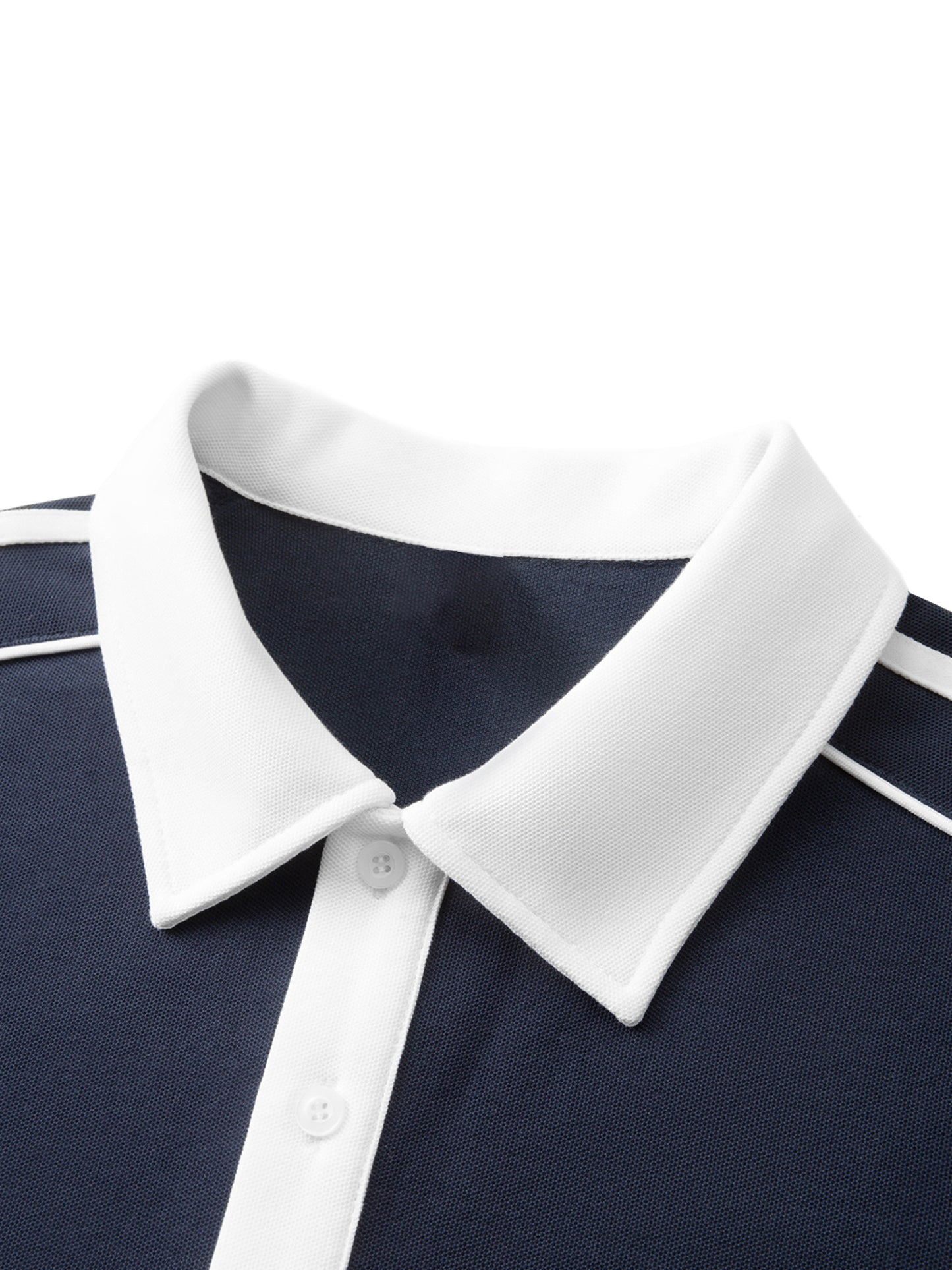 PROFESSIONAL POSER Contrast Collar Short-Sleeve Polo Shirt