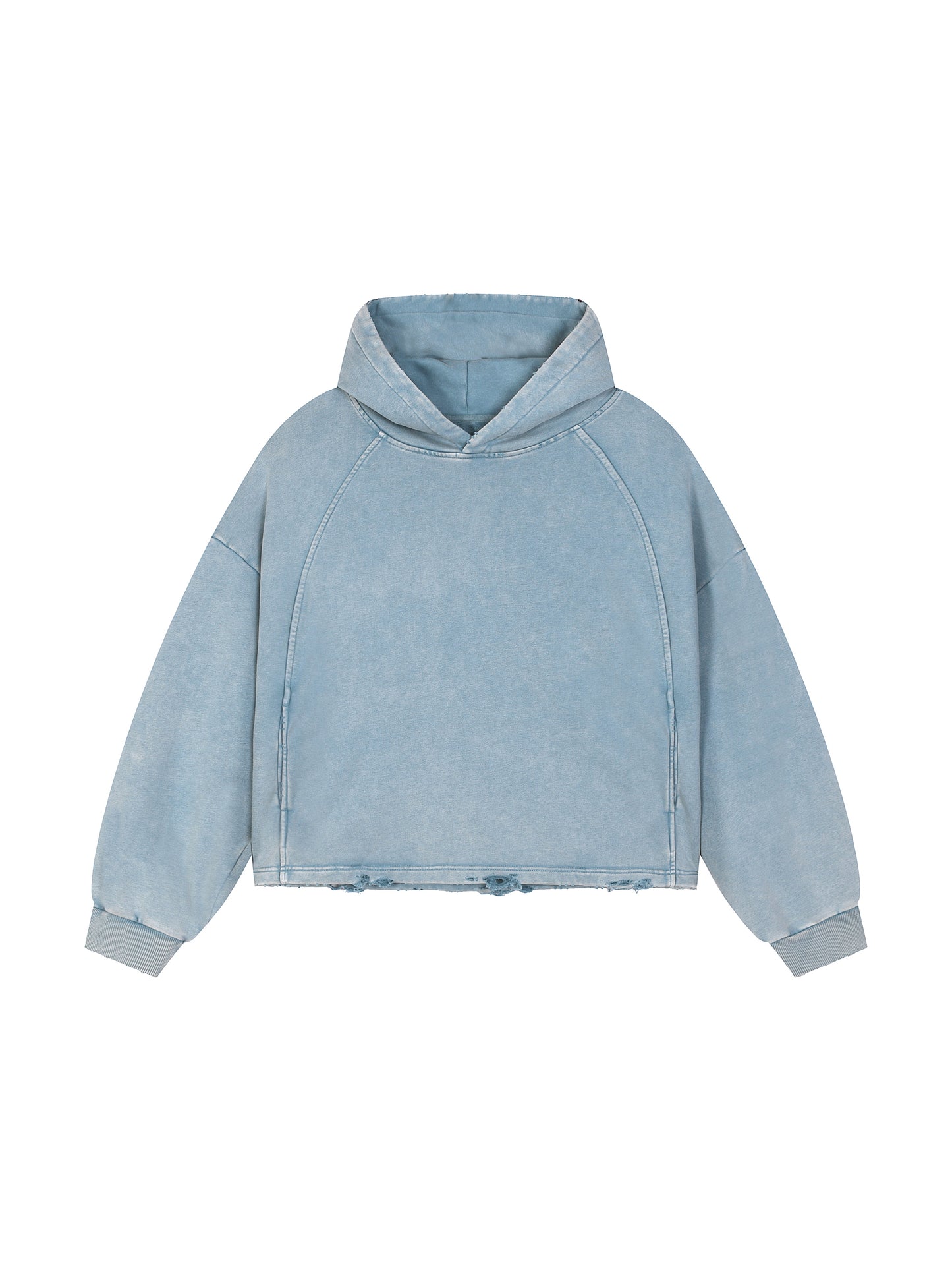 SUNSHINE Vintage Washed Frayed-Hem Hoodie