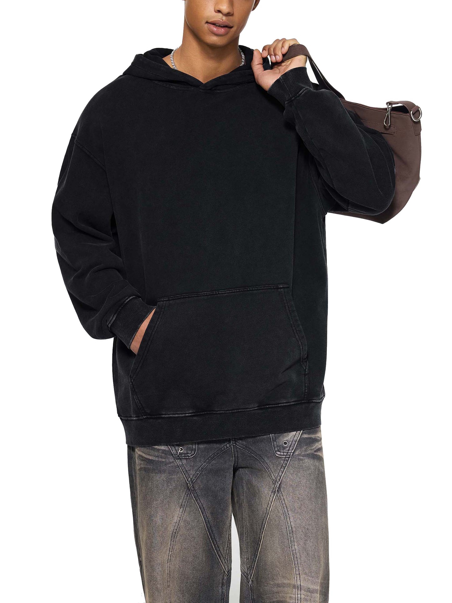 CEMETERIES ARE SO OUTDATED Snow Washed Loose Cotton Hoodie