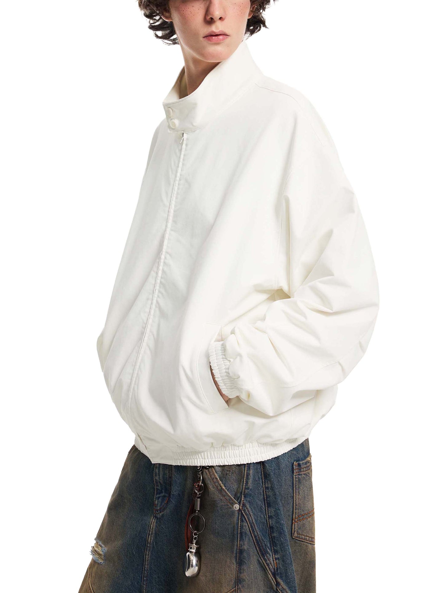 PROFESSIONAL POSER Stand Collar Bomber Jacket