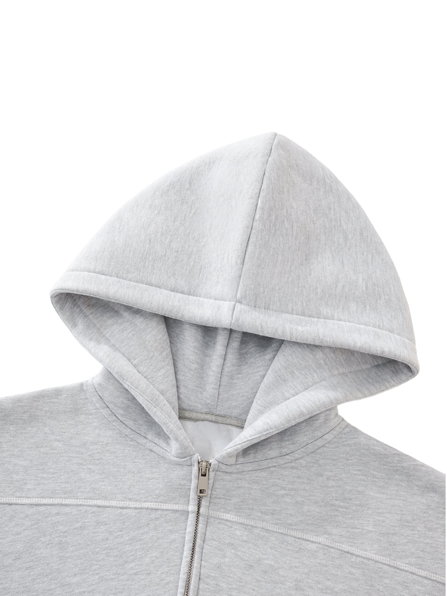 VISION BOARD Contrast-Stitched Boxy Fleece Zip Hoodie