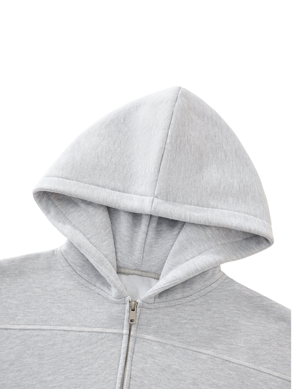 VISION BOARD Contrast-Stitched Boxy Fleece Zip Hoodie
