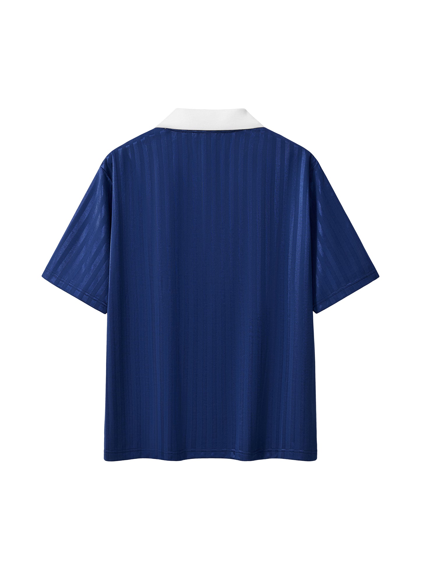 PROFESSIONAL POSER Contrast Collar Striped Soccer Jersey