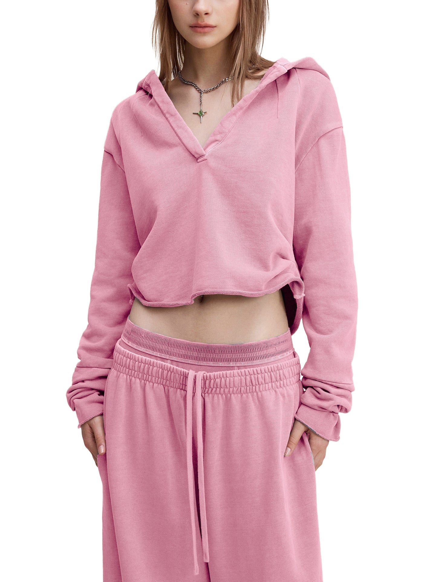 I PUT THE FAE IN FERAL Vintage Washed Raw Edge Hoodie