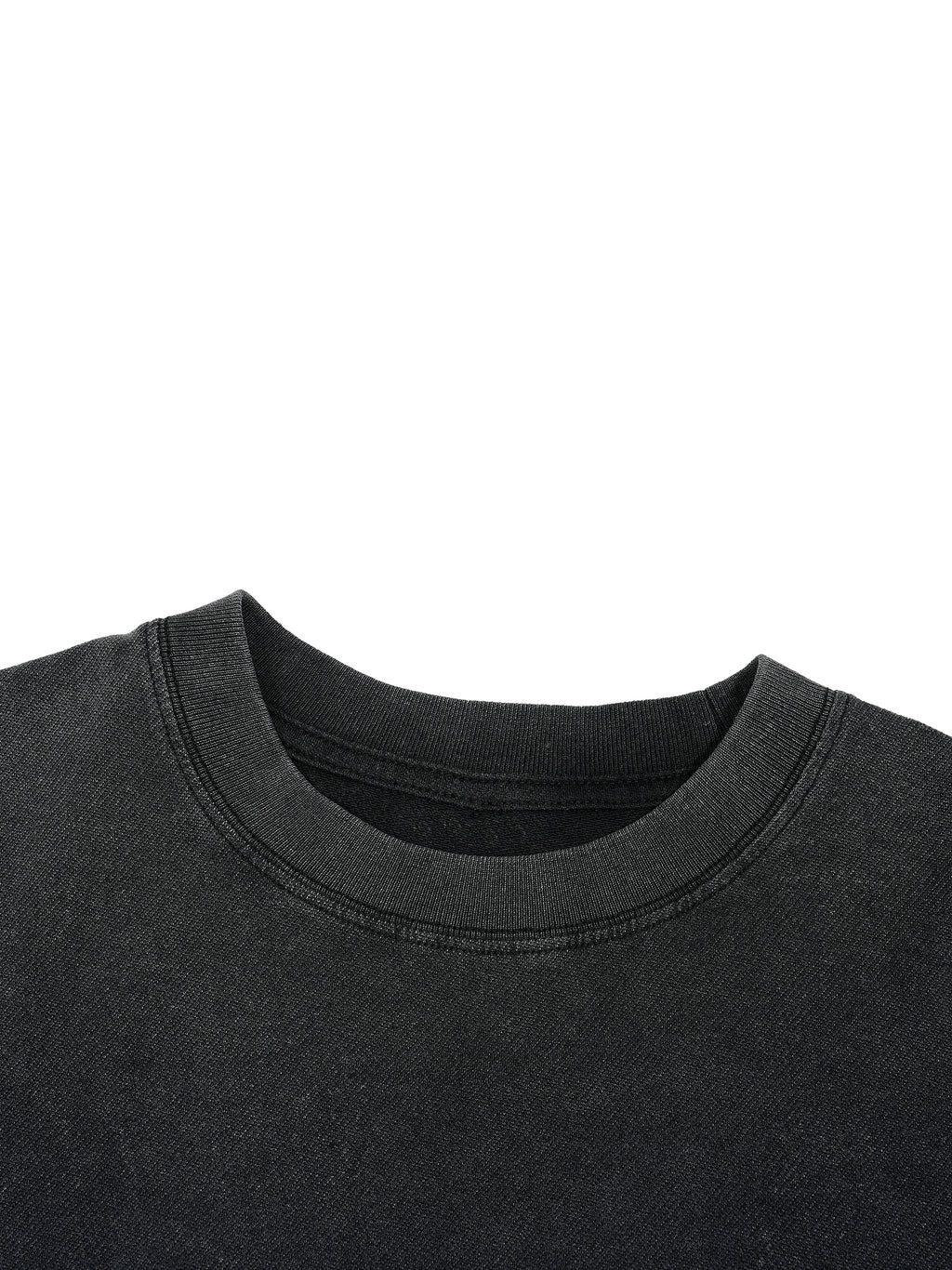 VISION BOARD Vintage Wash Boxy Distressed Hem T-Shirt