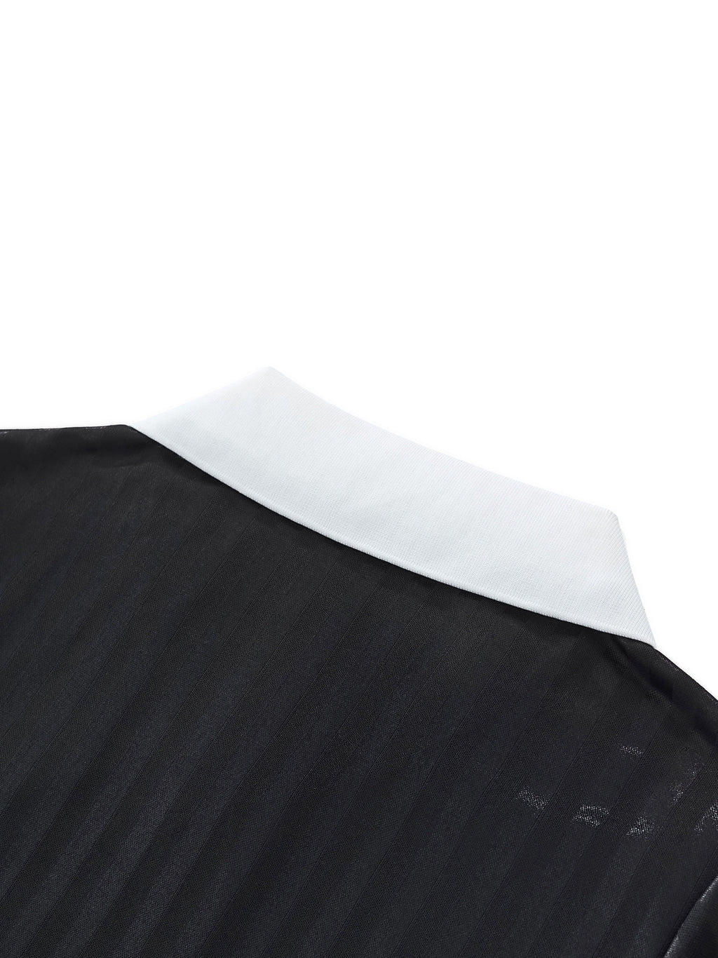 PROFESSIONAL POSER Contrast Collar Striped Cropped Jersey