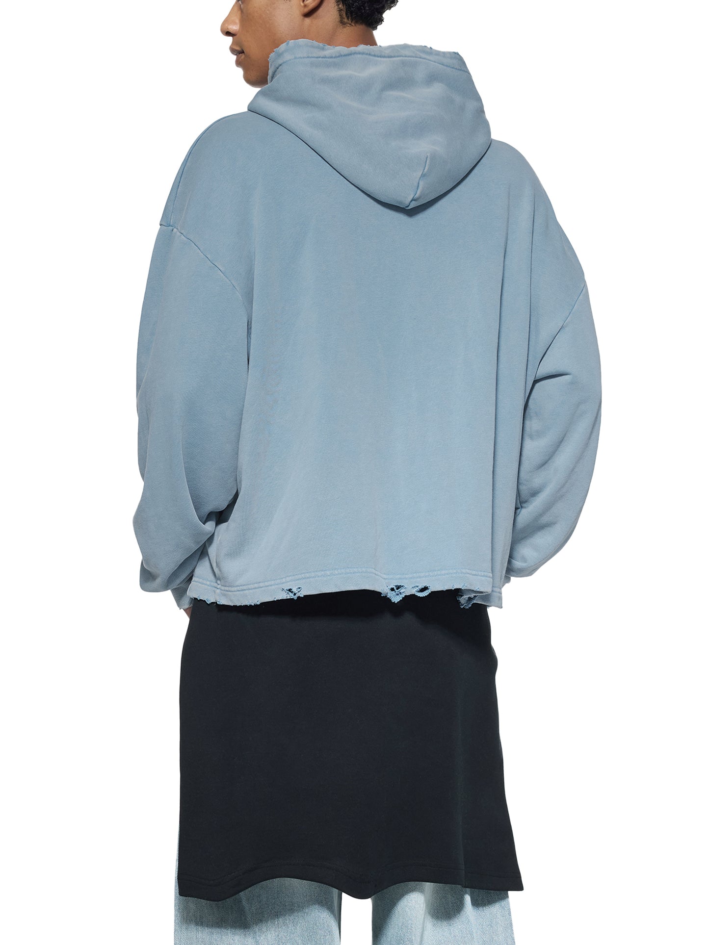 SUNSHINE Vintage Washed Frayed-Hem Hoodie