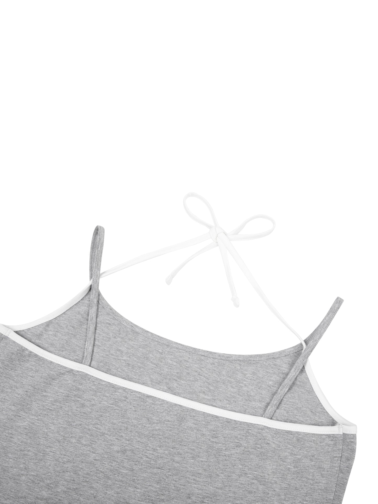 CAKE MIX Contrast Binding Halter Tank Top
