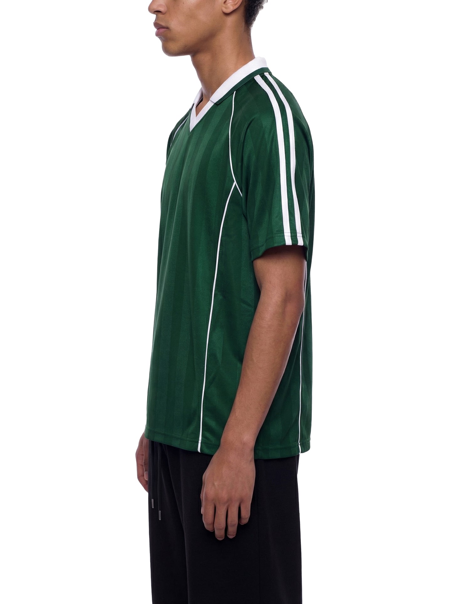 U OWE ME 1 Shadow Stripe Collared Soccer Jersey