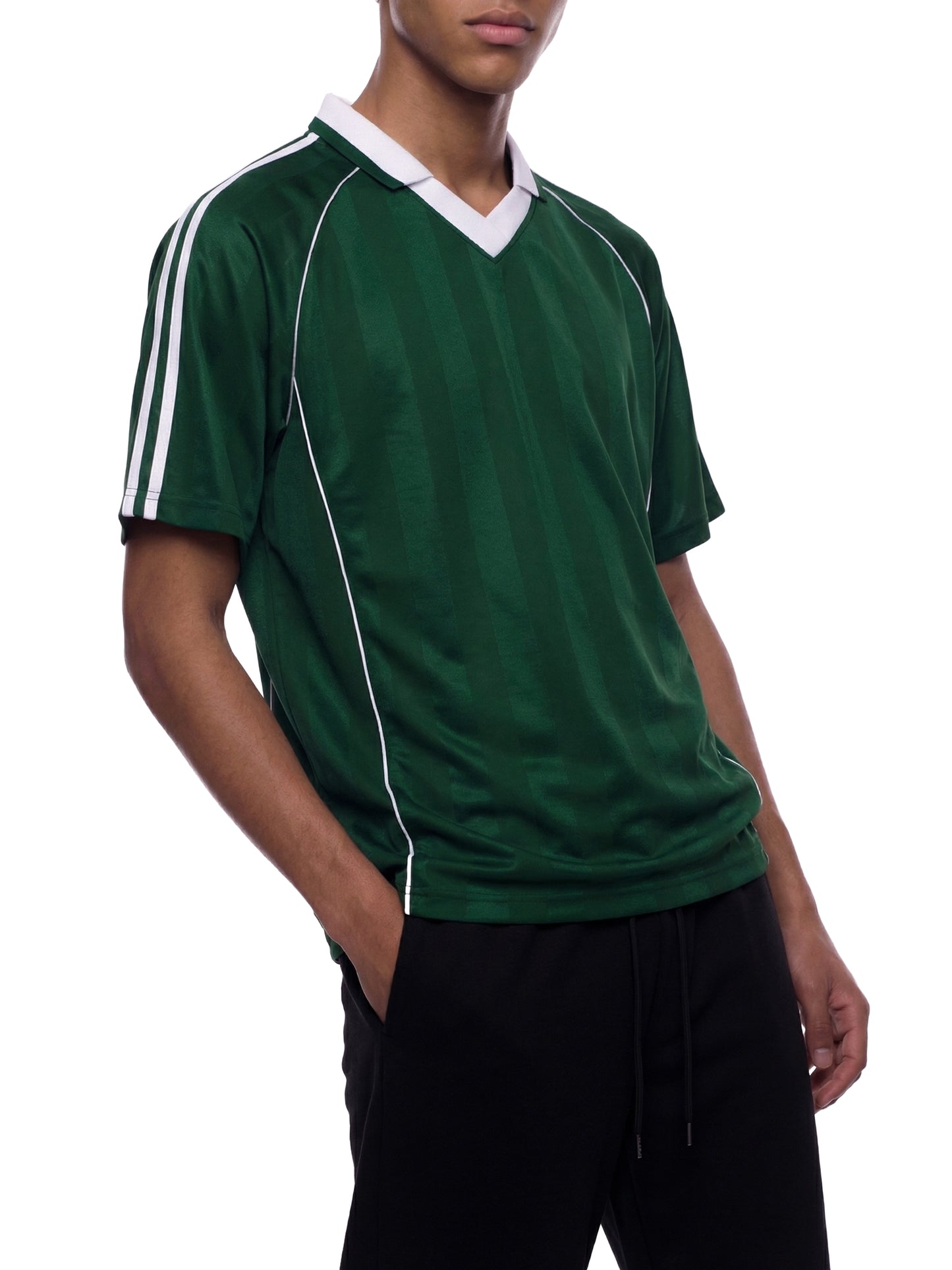 100% THAT SWITCH Stripe Collared Soccer Jersey